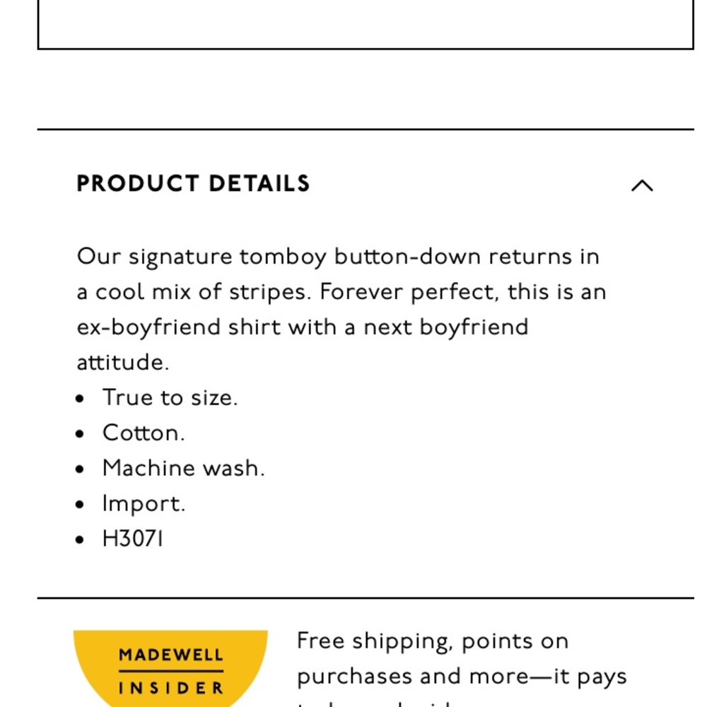 Madewell classic Ex-boyfriend shirt - Picture 10 of 10